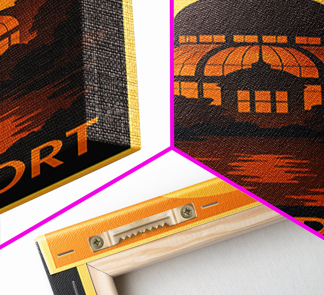 Davenport Iowa Travel Poster, Canvas Print, Golden Travel Poster Art, Davenport Poster Print, Travel Poster Art, Modern Wall Decor, Wall Art