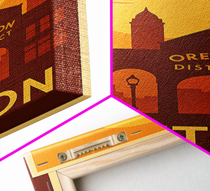 Dayton Travel Poster, Canvas Print, Vintage Deco Wall Art, Dayton City Art, Mid Century Wall Art, Travel Art Print, Gift For Travelers