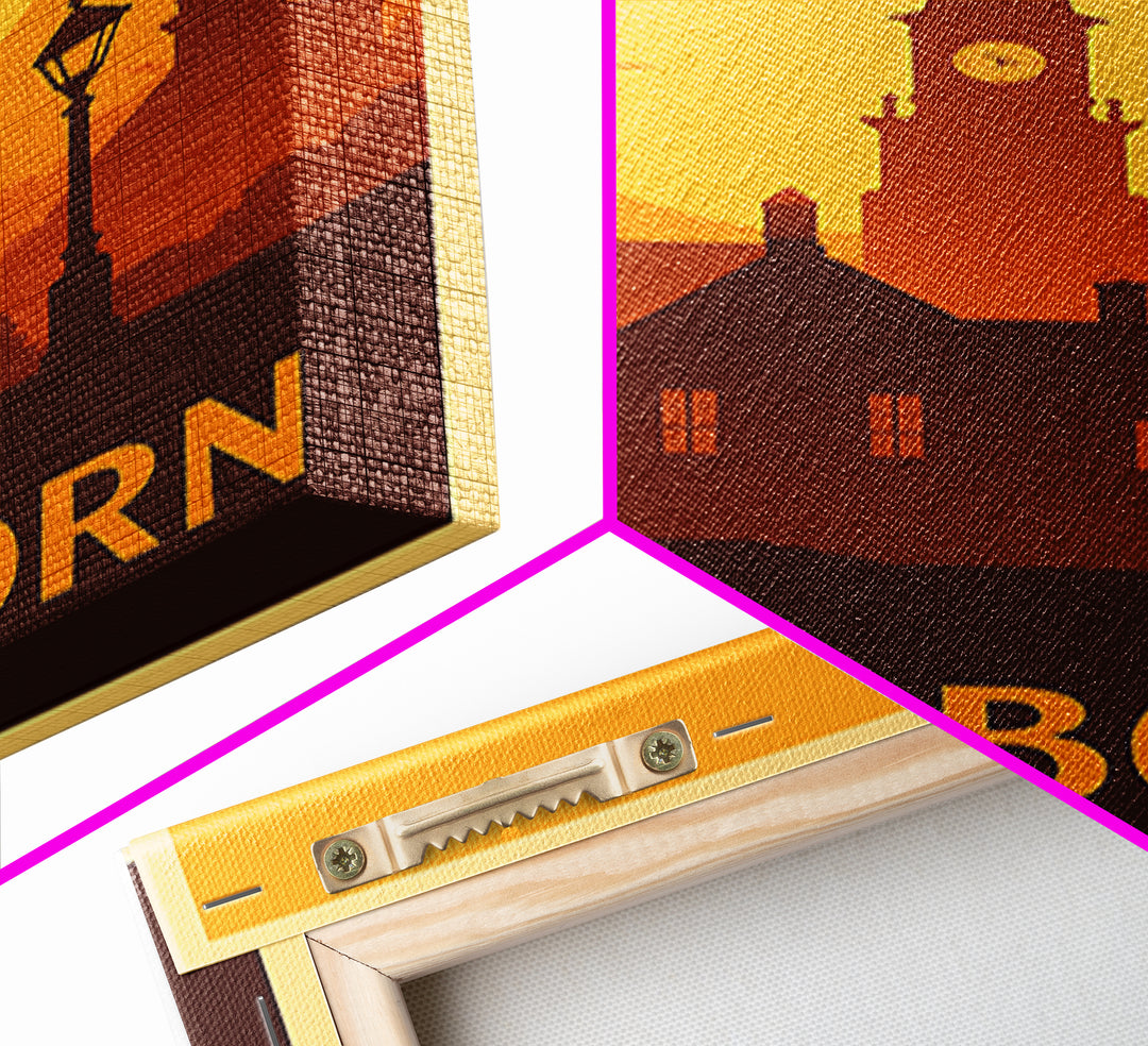 Dearborn Travel Poster, Canvas Print, Golden Travel Poster Art, Dearborn Travel Art, Wanderlust Decor, Travel Poster Set, Travel Art Print