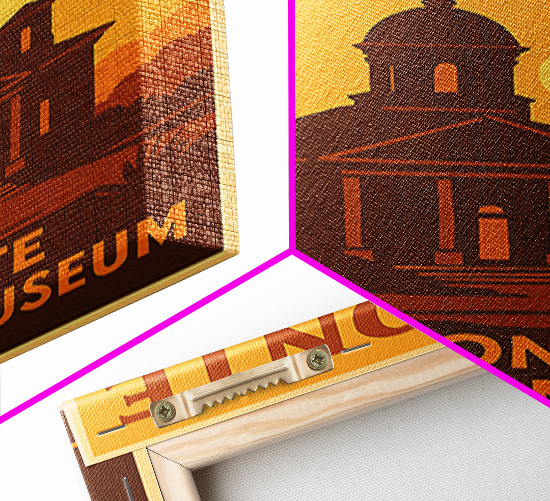 El Monte California Travel Poster, Framed Canvas Print, Warm Sunset Silhouette Art, El Monte Wall Art, Travel Wall Art, Travel Poster Set