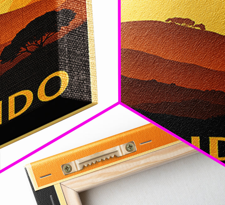 Escondido Travel Poster, Framed Canvas Print, Golden Travel Poster Art, Escondido City Art, Fine Art Print, Travel Art Print, Art Print