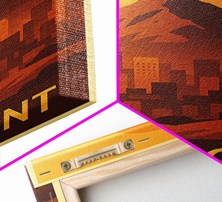 Fremont Travel Poster, Framed Canvas Print, Golden Travel Poster Art, Fremont Wall Art, Travel Poster Art, Wanderlust Decor, Poster Print