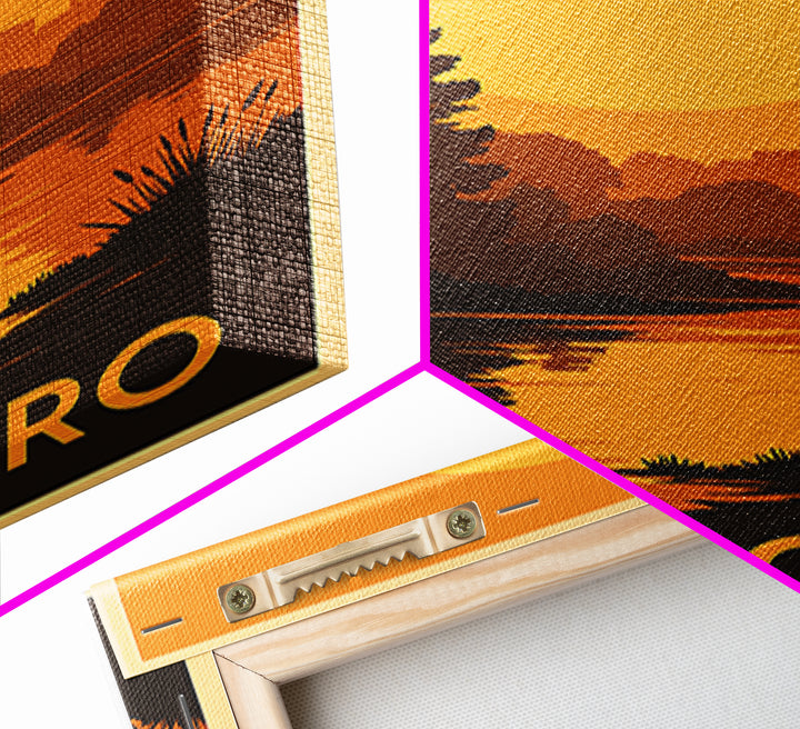 Hillsboro Travel Poster, Canvas Print, Gold Art Deco Poster Art, Hillsboro Art Print, Retro Travel Print, Travel Wall Art, Fine Art Print