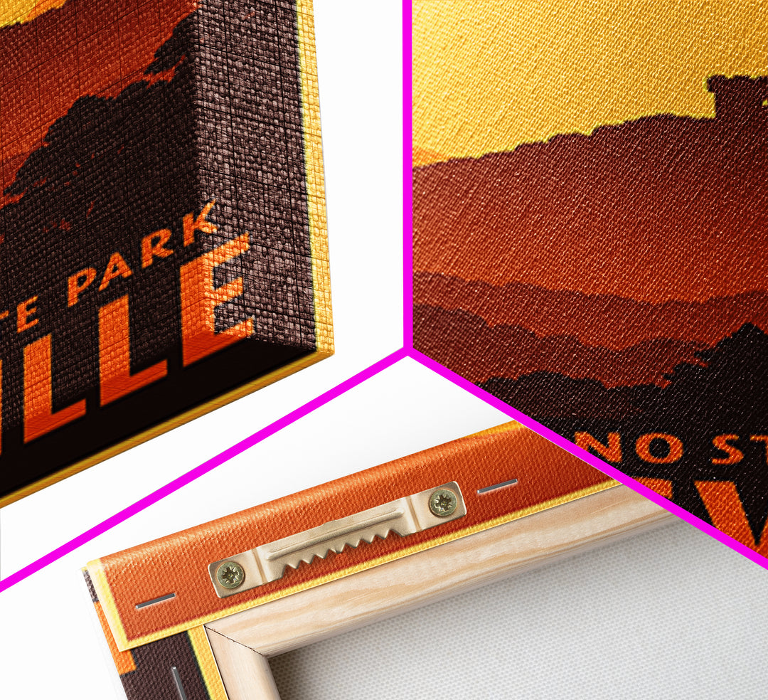 Huntsville Travel Poster, Framed Canvas Print, Warm Sunset Silhouette Art, Huntsville City Art, Vintage City Poster, Vintage City Art
