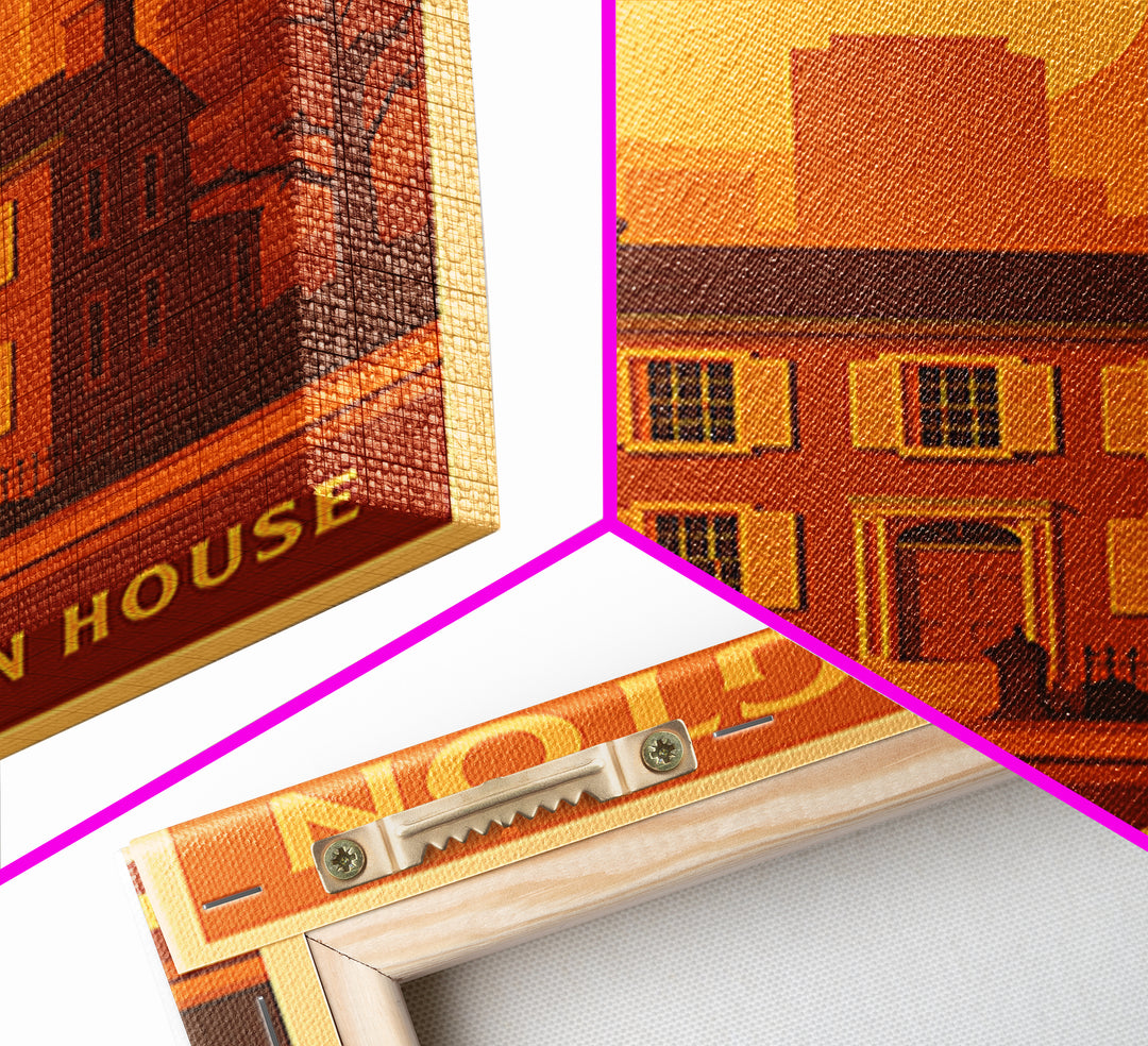 Lexington Kentucky Travel Poster, Framed Canvas Print, Warm Sunset Silhouette Art, Lexington Art Print, City Art Print, Fine Art Print