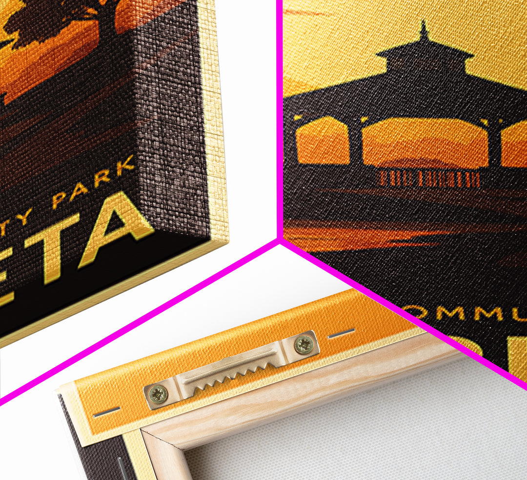 Murrieta Travel Poster, Canvas Print, Golden Travel Poster Art, Murrieta Wall Art, Travel Art Print, Retro Travel Print, Travel Wall Decor