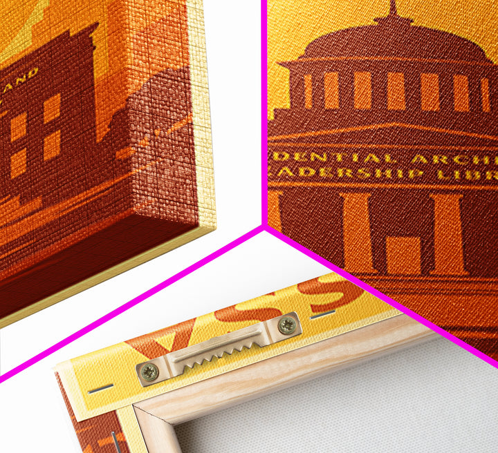 Odessa Texas Travel Poster, Canvas Print, Golden Poster Art, Odessa Art Print, Retro Travel Print, Vintage Travel Print, City Illustration