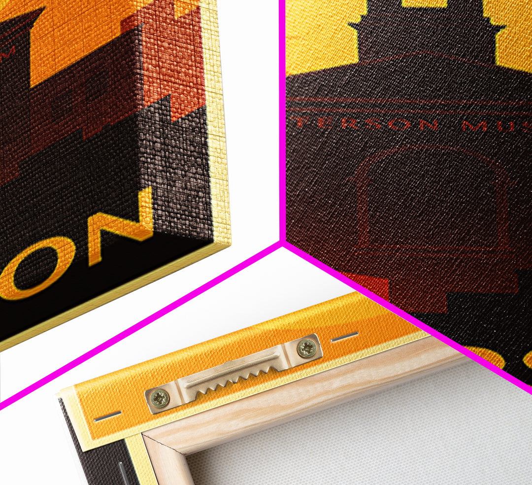 Paterson Travel Poster, Canvas Print, Gold Art Deco Poster Art, Paterson Travel Art, Home Office Decor, Retro Travel Print, Wall Art