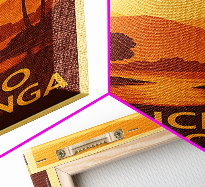 Rancho Cucamonga Travel Poster, Canvas Print, Gold Art Deco Poster Art, Rancho Cucamonga Wall Art, Travel Wall Decor, Home Office Decor