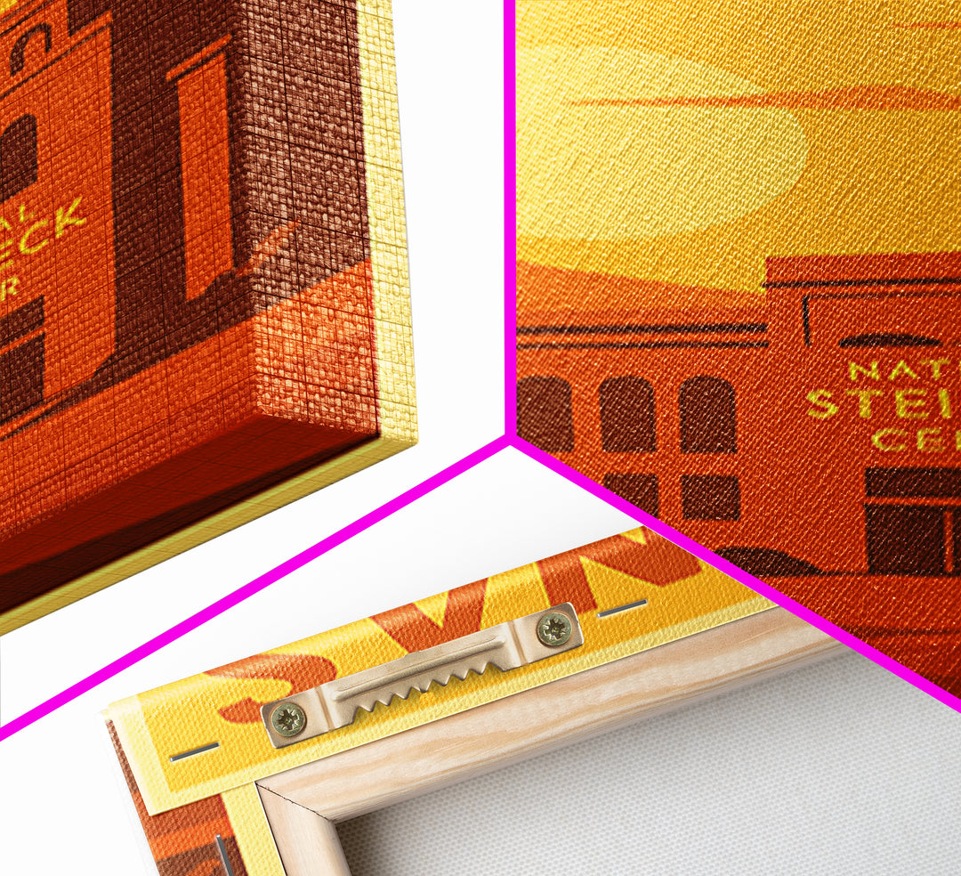 Salinas California Travel Poster, Framed Canvas Print, Gold Art Deco Poster Art, Salinas Art Print, Vintage City Poster, City Travel Prints