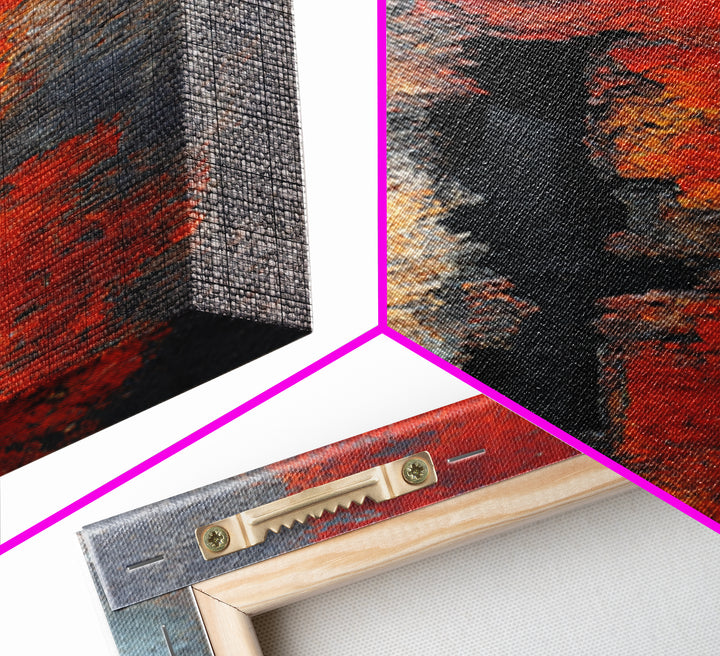 Steel and Rust Texture Abstract Panel Canvas Print, Garage Art, Fall Wall Art, Garage Decor, Fine Art, Motor, Sports Posters, GAR-1x3-11