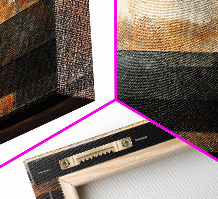 Steel and Rust Texture Abstract Panel Canvas Print, Garage Art, Sports Posters, Garage Decor, Fine Art, Motor, Luxury Decor, GAR-3x2-51