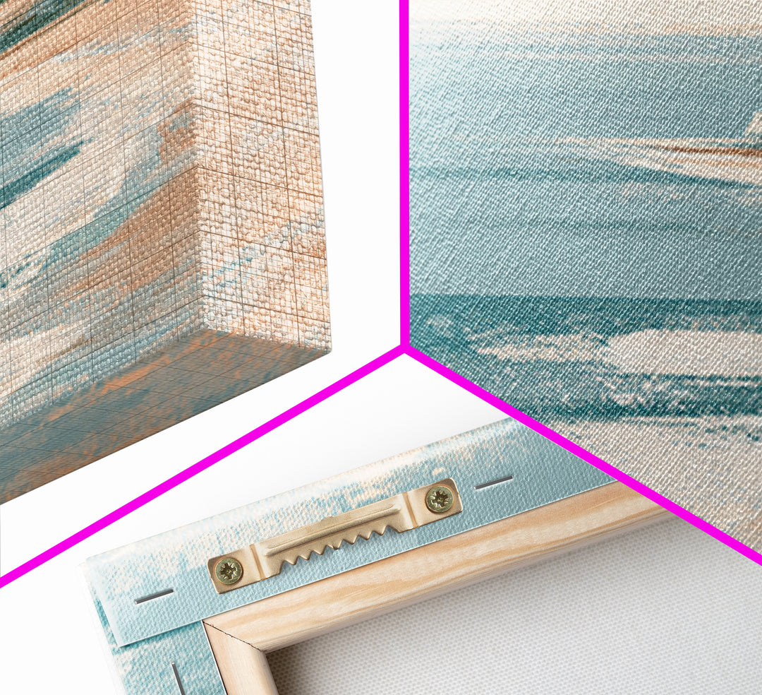 Coastal Dunes in Pale Blue and Sand Canvas Print, Guest Bedroom Art, Room Decor, Bedroom Decor, Fine Art, Guest, GBA-1x1-77