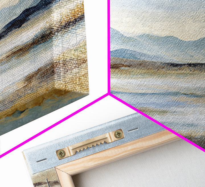 Gentle Rain over Distant Hills Framed Canvas Print, Guest Bedroom Art, Statement Artwork, Bedroom Decor, Fine Art, Guest, GBA-2x1-20