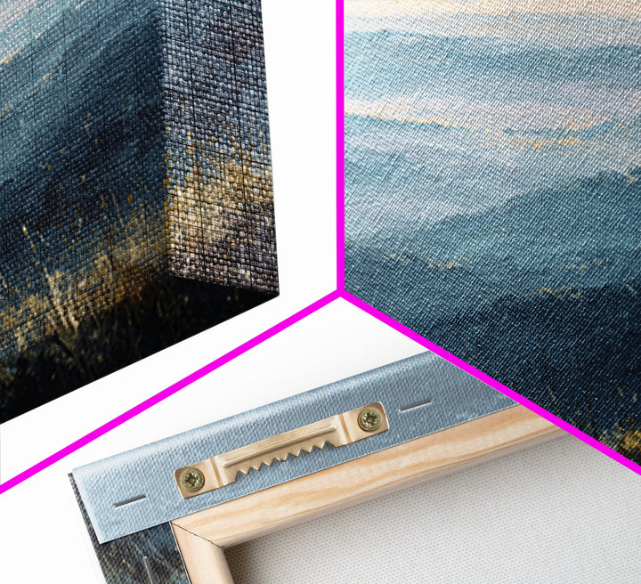 Soft Mountain Horizon Framed Canvas Print, Guest Bedroom Art, Fine Art Print, Bedroom Decor, Fine Art, Guest, Poster, GBA-2x1-27