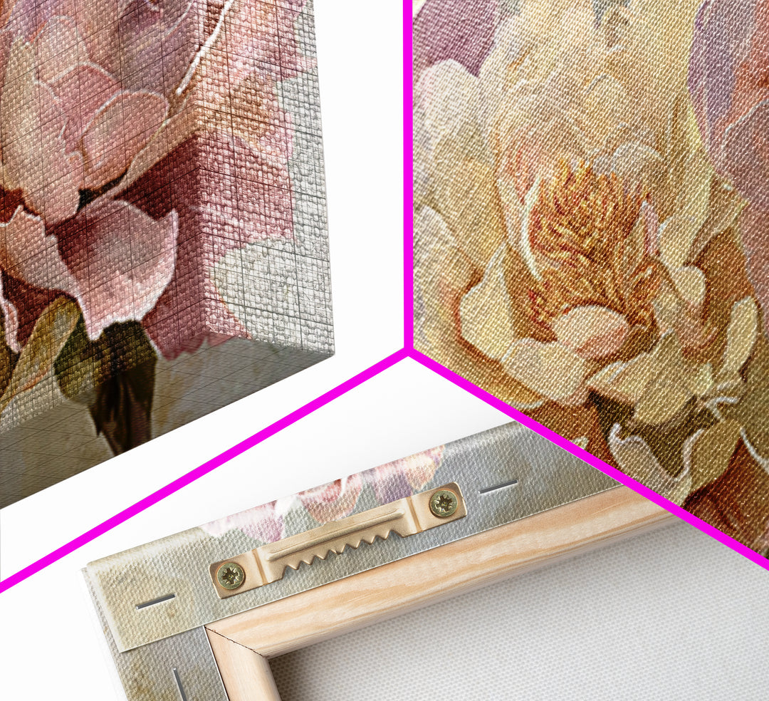 Neutral Peony Painting Framed Canvas Print, Guest Bedroom Art, Poster, Bedroom Decor, Abstract Art, Guest, Farmhouse Decor, GBA-2x1-5