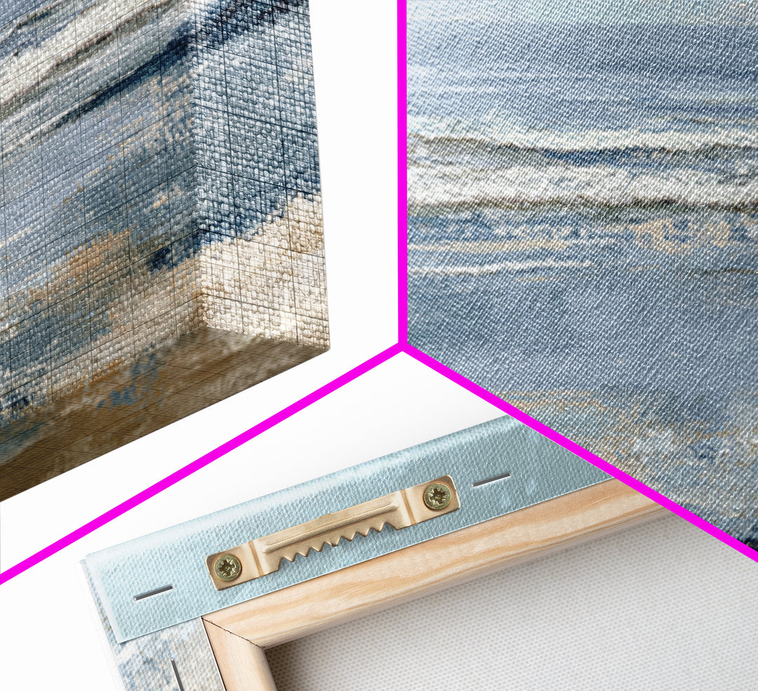 Coastal Dunes in Pale Blue and Sand Canvas Print, Guest Bedroom Art, Home, Bedroom Decor, Fine Art, Guest, Bedroom Wall Art, GBA-2x1-73