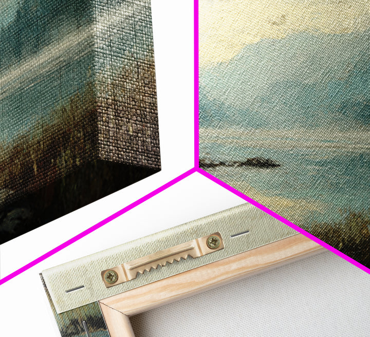 Soft Mountain Horizon Framed Canvas Print, Guest Bedroom Art, Boho Decor, Bedroom Decor, Fine Art, Guest, Digital Prints, GBA-2x1-75