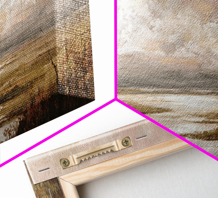 Romantic Cloudscape in Blush and Ivory Framed Canvas Print, Guest Bedroom Art, Minimalist Wall Art, Bedroom Decor, Guest, GBA-2x1-79