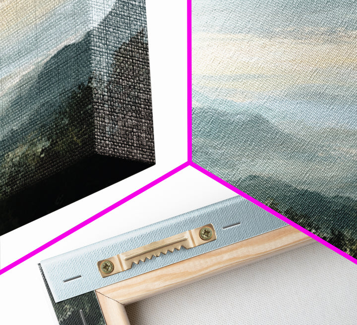 Soft Mountain Horizon Framed Canvas Print, Guest Bedroom Art, Farmhouse Decor, Bedroom Decor, Fine Art, Guest, Trendy Wall Art, GBA-2x1-99
