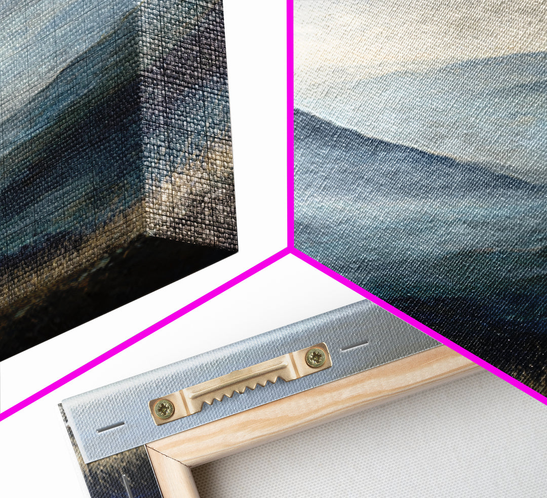 Soft Mountain Horizon Canvas Print, Guest Bedroom Art, Gallery Decor, Bedroom Decor, Oil Painting, Guest, Contemporary Art, GBA-2x3-15