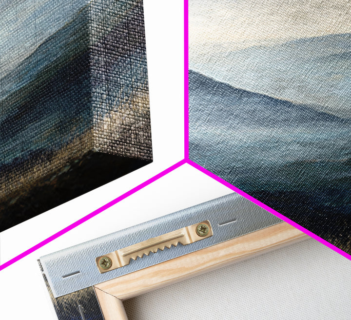 Soft Mountain Horizon Canvas Print, Guest Bedroom Art, Gallery Decor, Bedroom Decor, Oil Painting, Guest, Contemporary Art, GBA-2x3-15