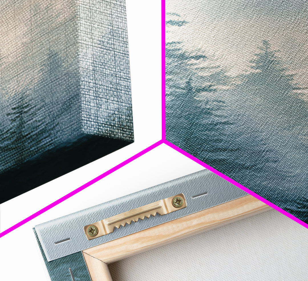Monochrome Forest Silhouette Framed Canvas Print, Guest Bedroom Art, Bedroom Decor, Fine Art, Guest, Above Bed Decor, GBA-2x3-69