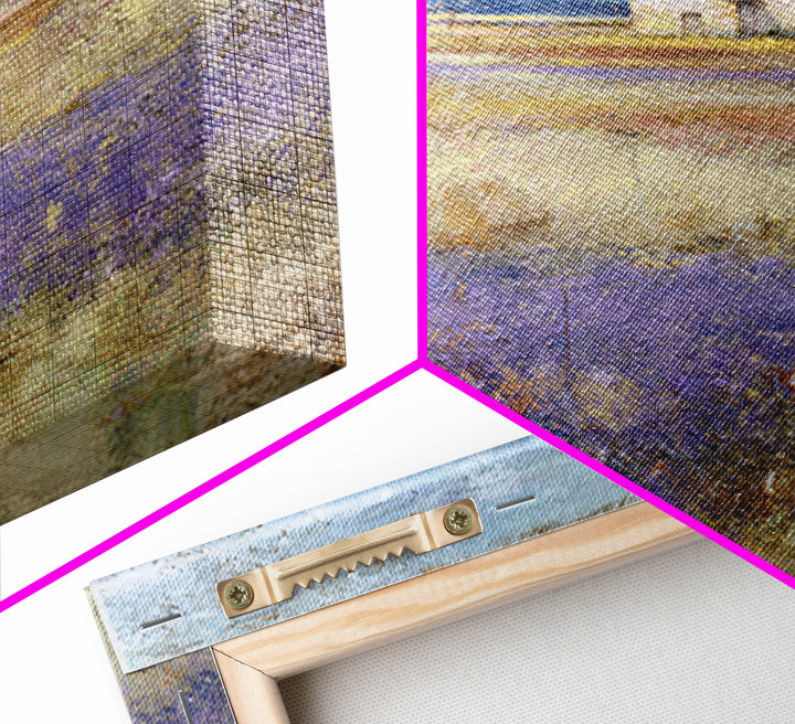Lavender Field under Pale Sky Framed Canvas Print, Guest Bedroom Art, Home, Bedroom Decor, Fine Art, Guest, Bedroom Wall Art, GBA-2x3-75