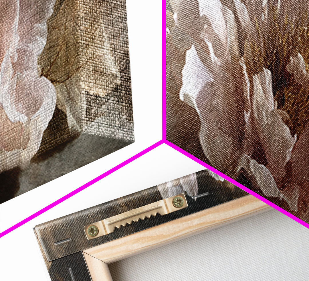 Neutral Peony Painting Canvas Print, Guest Bedroom Art, Bedroom Wall Art, Bedroom Decor, Fine Art, Guest, Neutral Decor, GBA-3x1-25