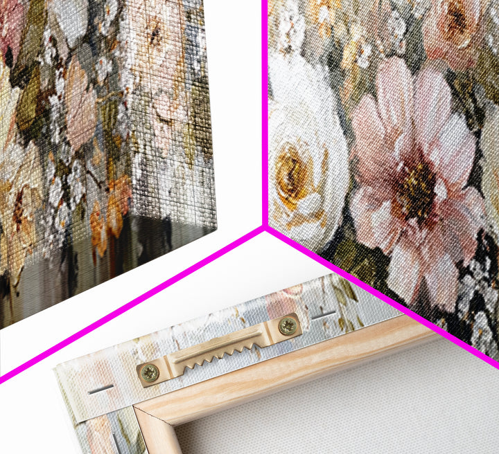 Welcoming Wildflower Bouquet Canvas Print, Guest Bedroom Art, Above Bed Decor, Bedroom Decor, Fine Art, Guest, Boho Decor, GBA-3x1-41