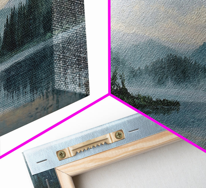 Quiet Lake Landscape at Early Morning Canvas Print, Guest Bedroom Art, Farmhouse Decor, Bedroom Decor, Fine Art, Guest, GBA-3x1-66