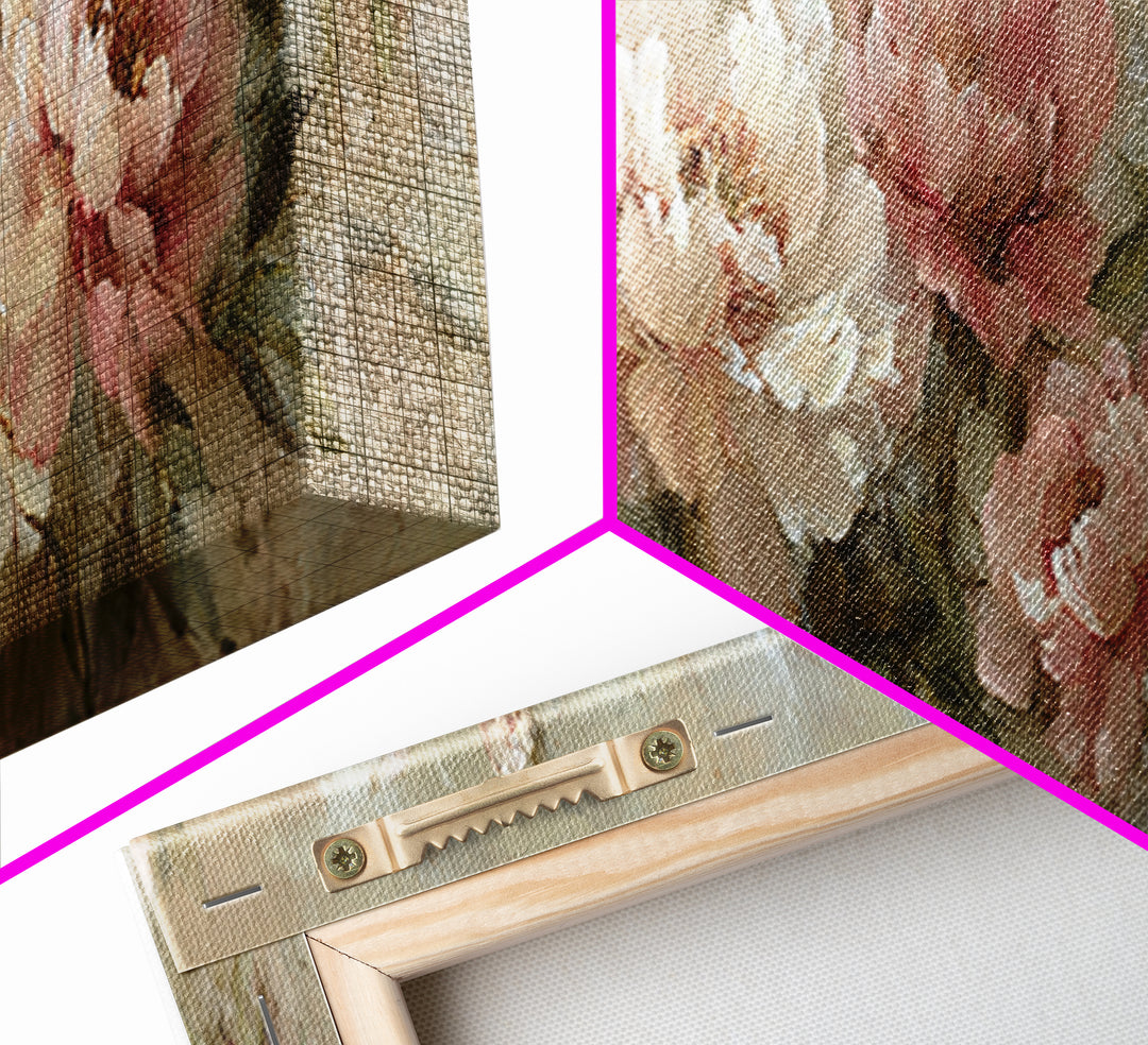 Neutral Peony Painting Canvas Print, Guest Bedroom Art, Gallery Decor, Bedroom Decor, Abstract Art, Guest, Contemporary Art, GBA-3x1-97