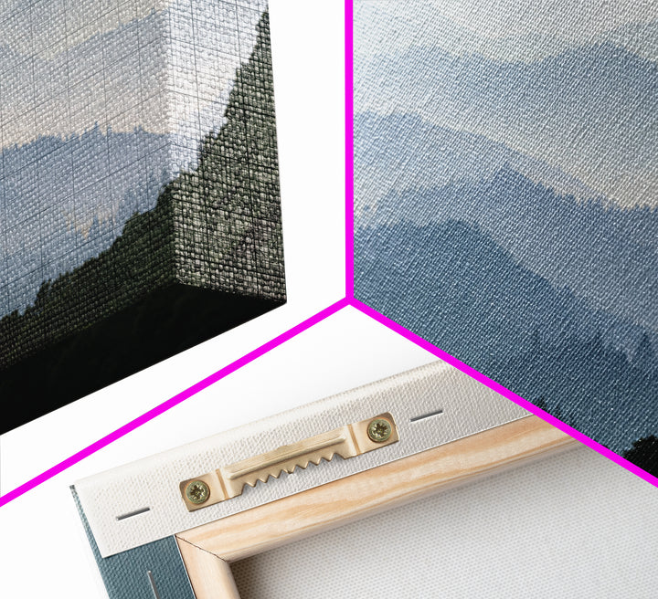 Soft Mountain Horizon Framed Canvas Print, Guest Bedroom Art, Trendy Wall Art, Bedroom Decor, Fine Art, Guest, GBA-3x2-35