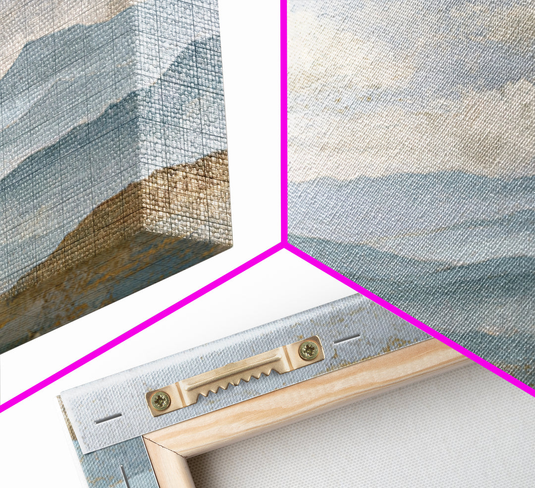Gentle Rain over Distant Hills Canvas Print, Guest Bedroom Art, Pink Wall Art, Bedroom Decor, Abstract Art, Guest, New Home, GBA-3x2-52