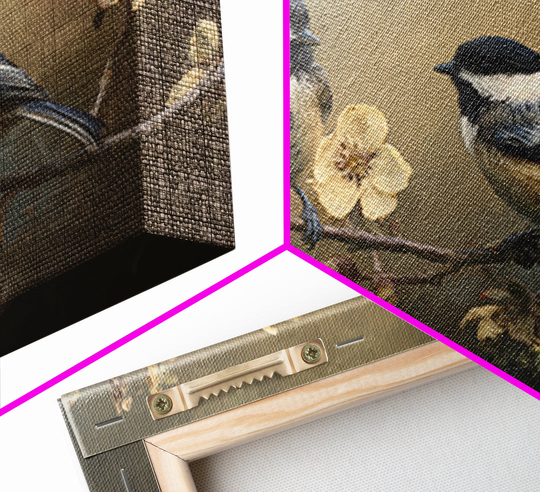 Small Bird Pair on Flowering Branch Canvas Print, Guest Bedroom Art, New Home, Bedroom Decor, Watercolor Art, Guest, GBA-3x2-56