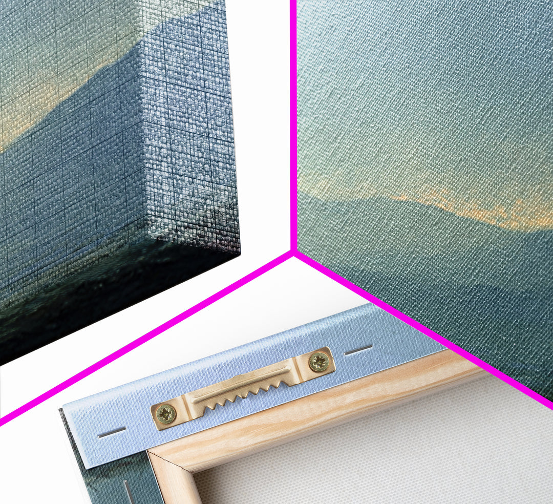 Soft Mountain Horizon Framed Canvas Print, Guest Bedroom Art, Art Print, Bedroom Decor, Fine Art, Guest, Home, GBA-3x2-59