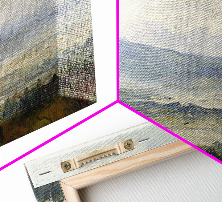 Gentle Rain over Distant Hills Canvas Print, Guest Bedroom Art, Farmhouse Wall Art, Bedroom Decor, Watercolor Art, Guest, GBA-3x2-76