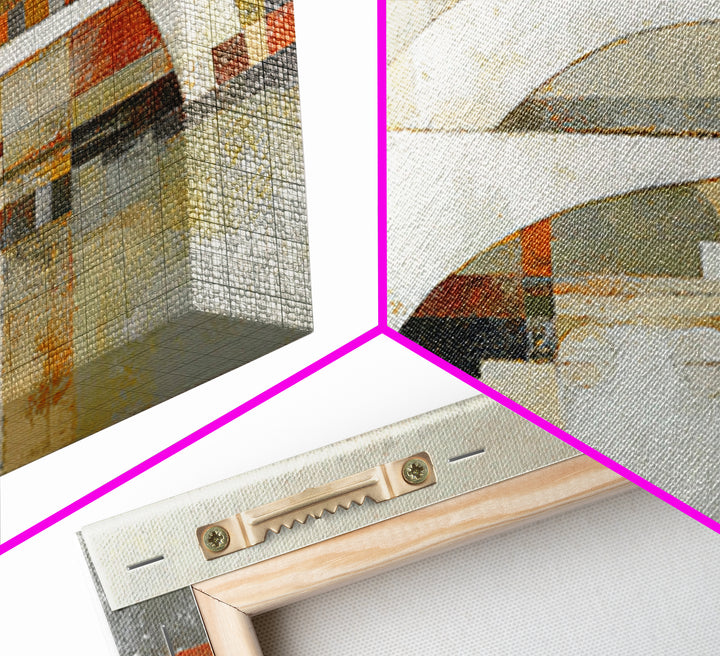 Warm Abstract Arches Framed Canvas Print, Guest Bedroom Art, Downloadable Prints, Bedroom Decor, Abstract Art, Guest, GBA-3x2-79