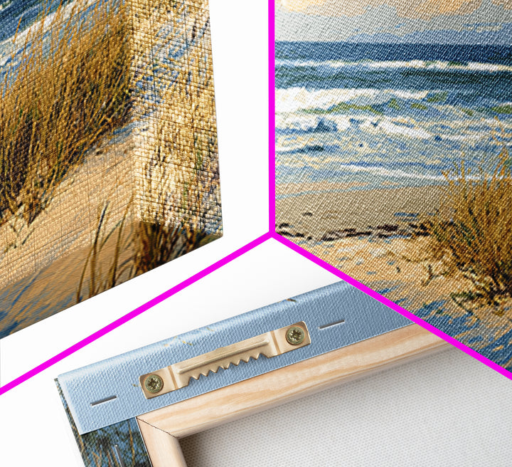 Coastal Dunes in Pale Blue and Sand Framed Canvas Print, Guest Bedroom Art, Downloadable Prints, Bedroom Decor, Fine Art, Guest, GBA-3x2-81
