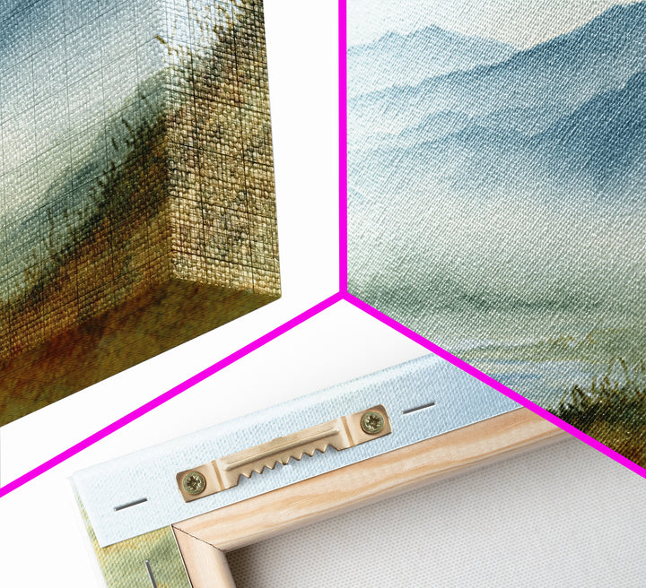 Soft Mountain Horizon Canvas Print, Guest Bedroom Art, Wall Art, Bedroom Decor, Oil Painting, Guest, New Home Gift, GBA-3x2-83
