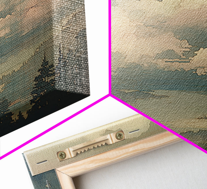 Romantic Cloudscape with Blush and Cream Tones Canvas Print, General Fine Art, Large Wall Art, Living Room Decor, Fine Art, GEN-1x1-18