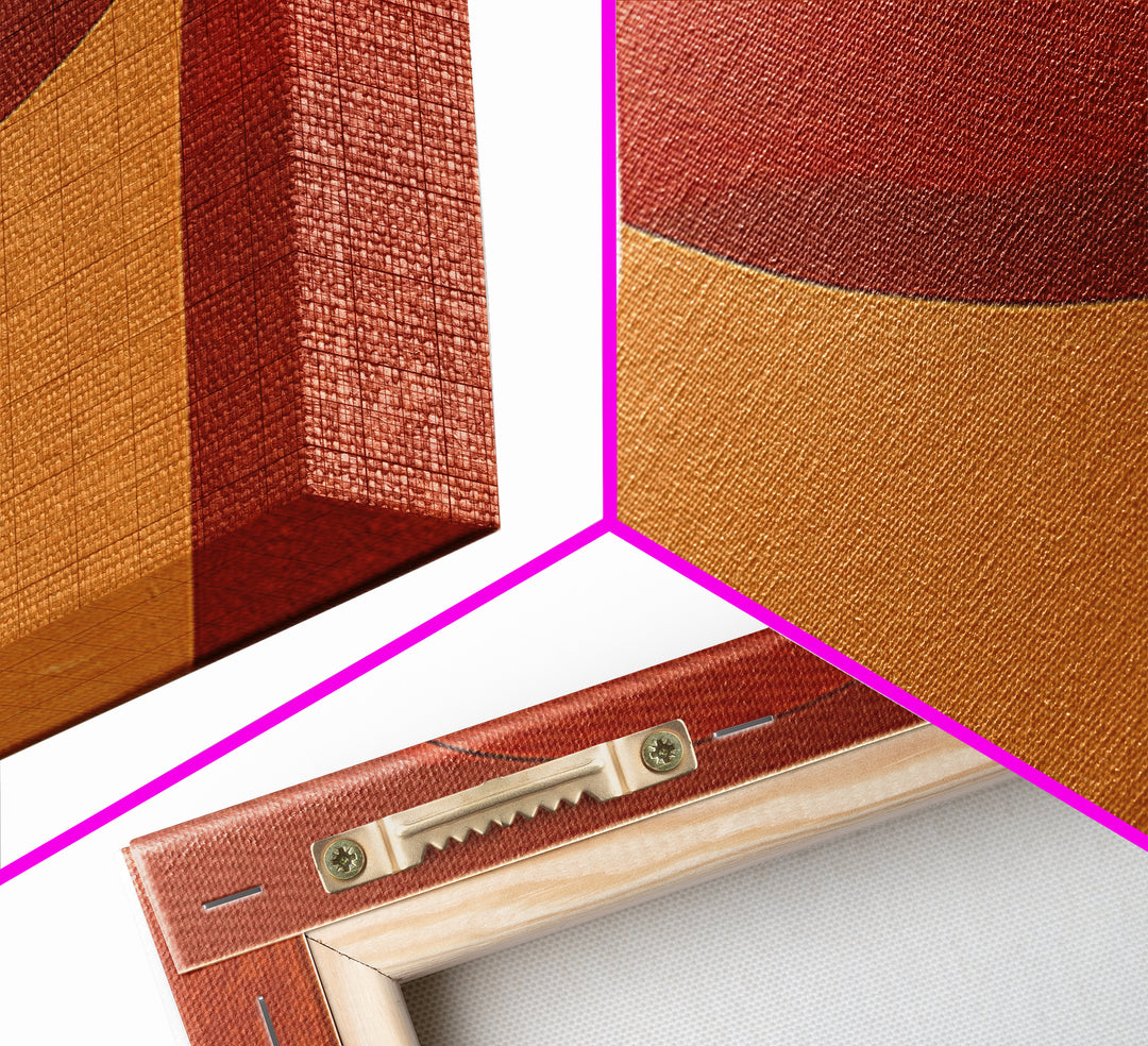 Warm Terracotta Abstract Framed Canvas Print, General Fine Art, Original Art, Living Room Decor, Abstract Art, GEN-1x1-6