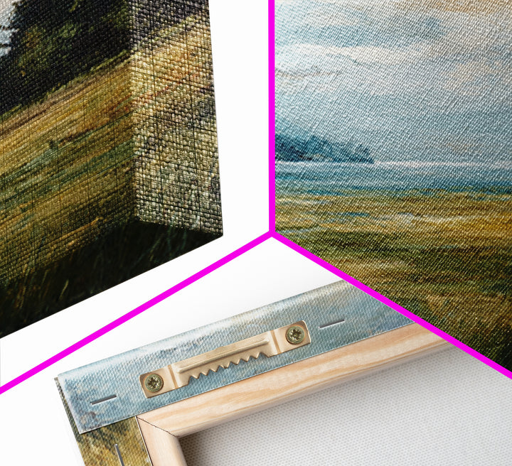 Sunlit Meadow with Loose Impressionist Brushwork Canvas Print, General Fine Art, Gallery Decor, Living Room Decor, GEN-1x1-62