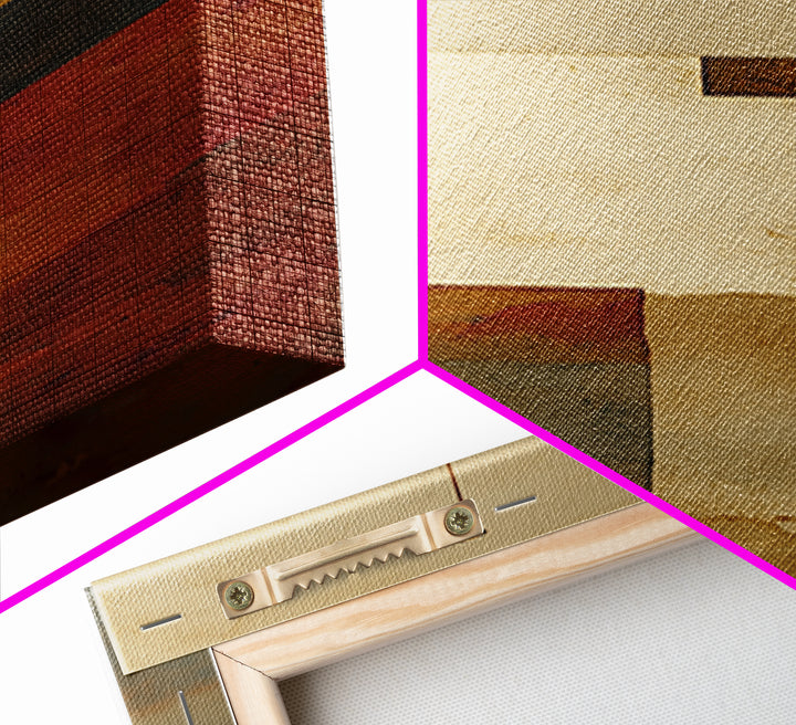 Modern Geometric Composition Canvas Print, General Fine Art, Room Decor, Living Room Decor, Abstract Art, Digital Prints, GEN-1x3-94
