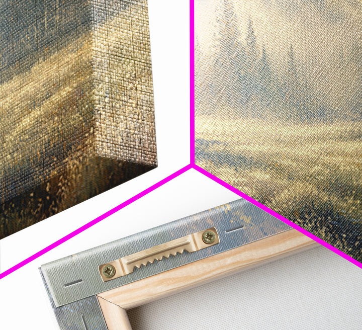 Sunlit Meadow with Loose Impressionist Brushwork Canvas Print, General Fine Art, Contemporary Art, Living Room Decor, GEN-2x1-34