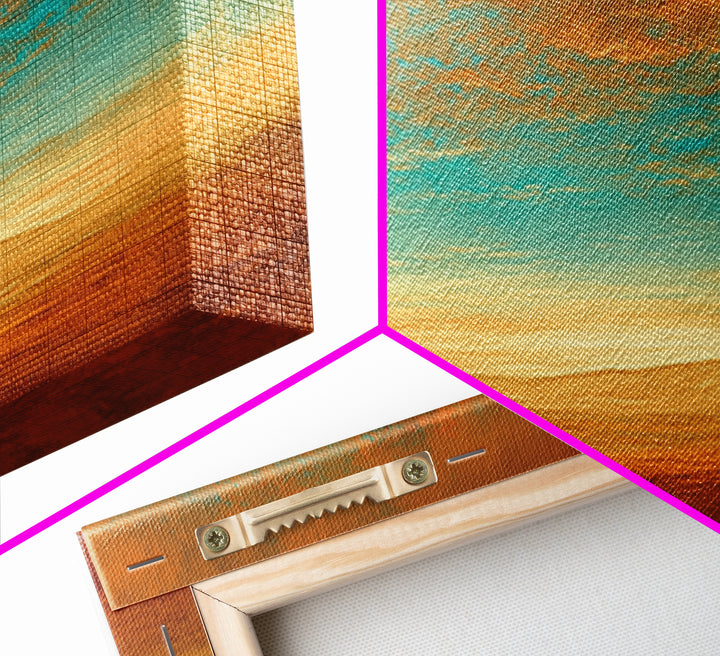 Serene Desert Horizon Framed Canvas Print, General Fine Art, Wall Decor, Living Room Decor, Fine Art, Original Painting, GEN-2x1-37