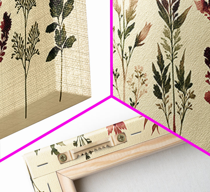 Botanical Silhouette Series Canvas Print, General Fine Art, Painting, Living Room Decor, Fine Art, Oil Painting, GEN-2x1-41