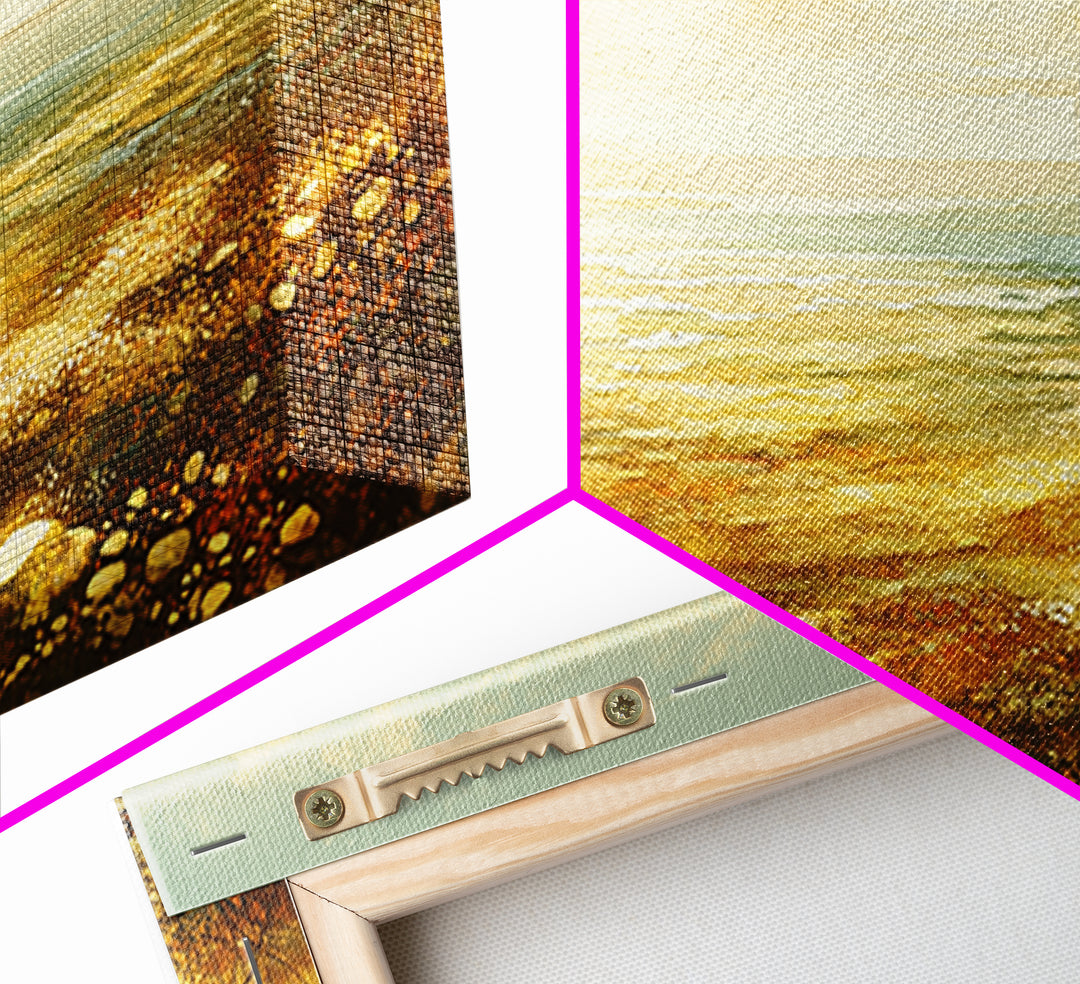 Quiet Abstract Landscape Framed Canvas Print, General Fine Art, Printable, Living Room Decor, Oil Painting, Framed Wall Art, GEN-2x1-45