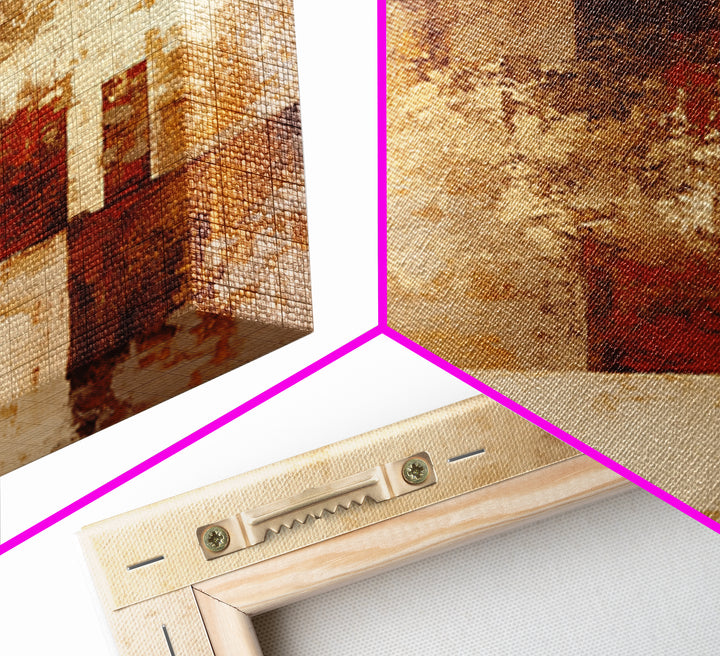Earthy Plaster Texture Abstract Framed Canvas Print, General Fine Art, Original Art, Living Room Decor, Abstract Art, GEN-2x1-59