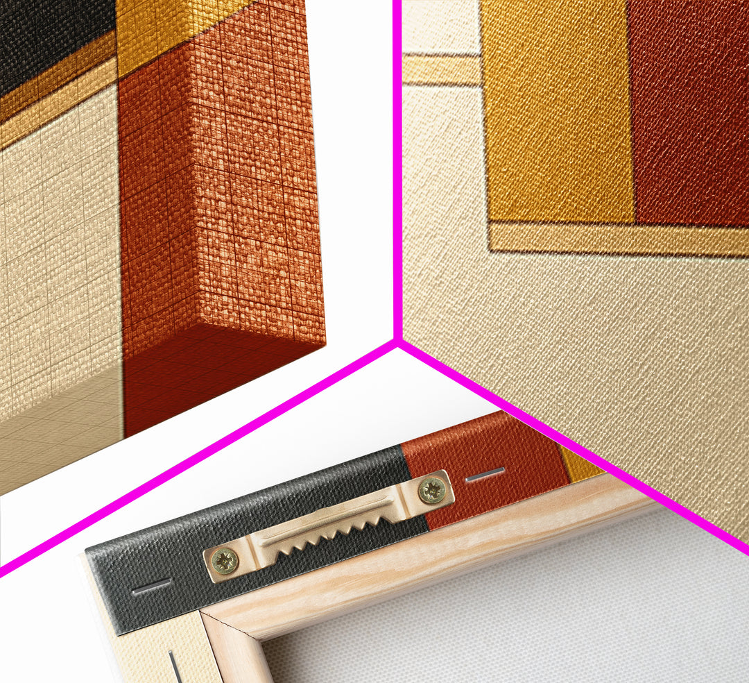 Modern Geometric Composition Canvas Print, General Fine Art, Art, Living Room Decor, Abstract Art, Mid Century Modern, GEN-2x1-78